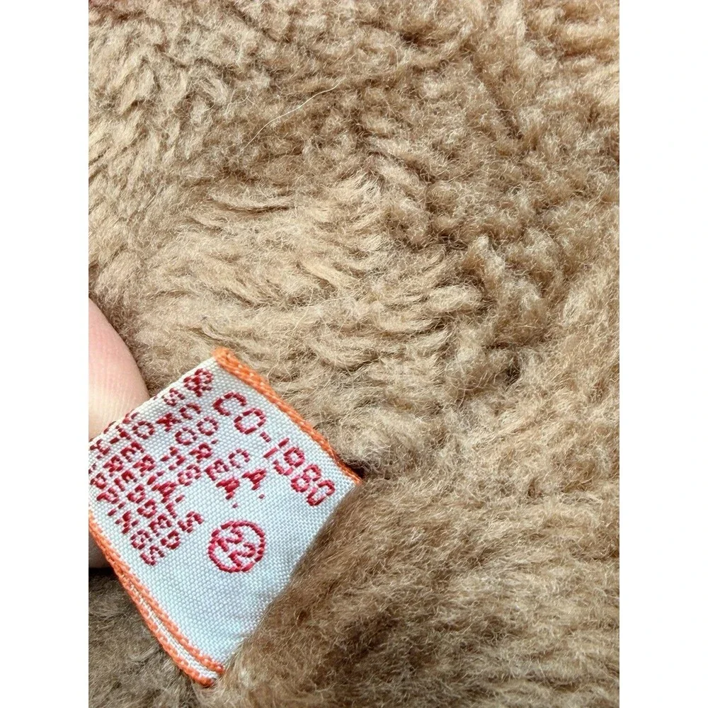 RARE 1980 Dakin Peek A BOO Bear In Orange Shirt 15” Brown Stuffed Animal Toy